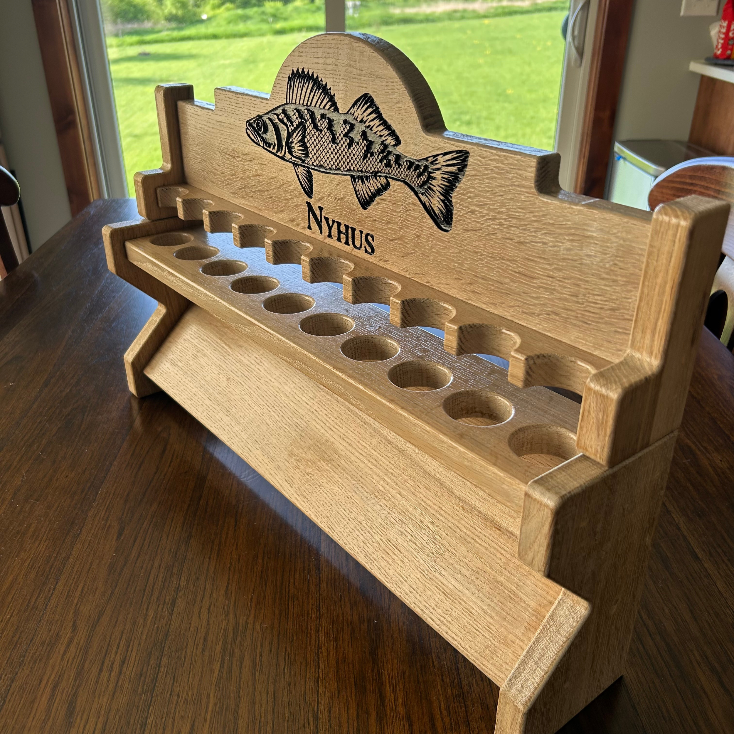 Fishing Rod Holder - White Oak